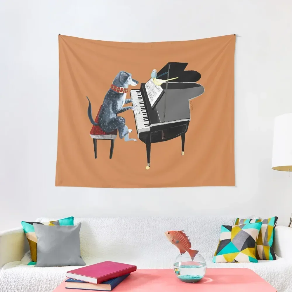 

Piano lesson with Angel Tapestry Decoration For Home Decorative Wall Mural Decorative Paintings Tapestry