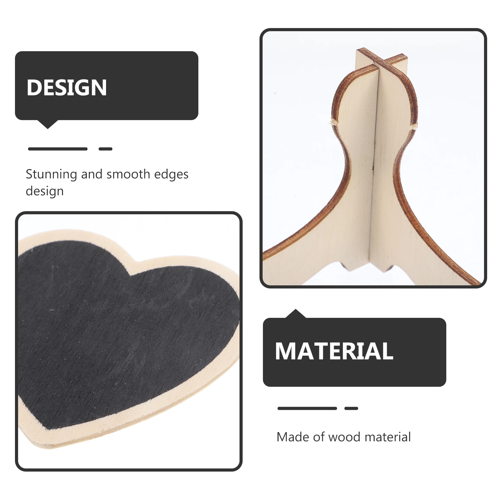 

Message Blackboard Decoration Chalkboard Signs Tabletop Desk Wooden Mini Boards