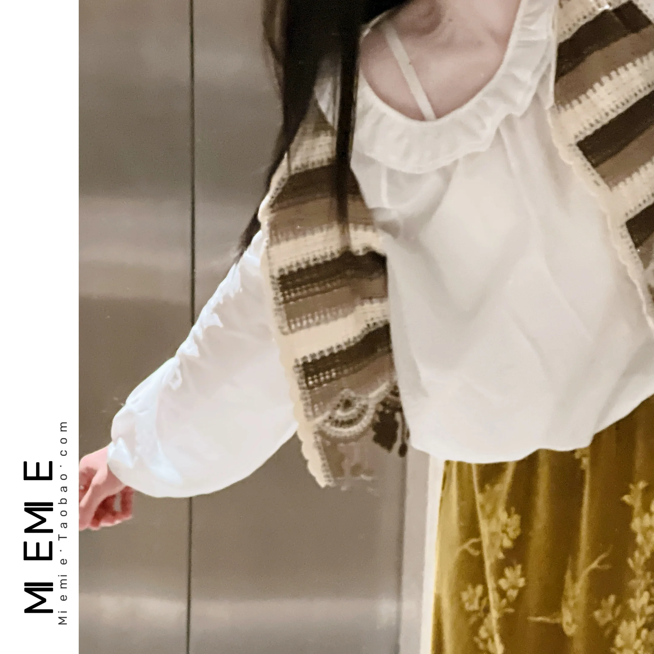 

Cotton Linen irt Lantern Sve Collarl White Retro Money Sle Women's Casual Faion Summer Skin-friendly Breat...