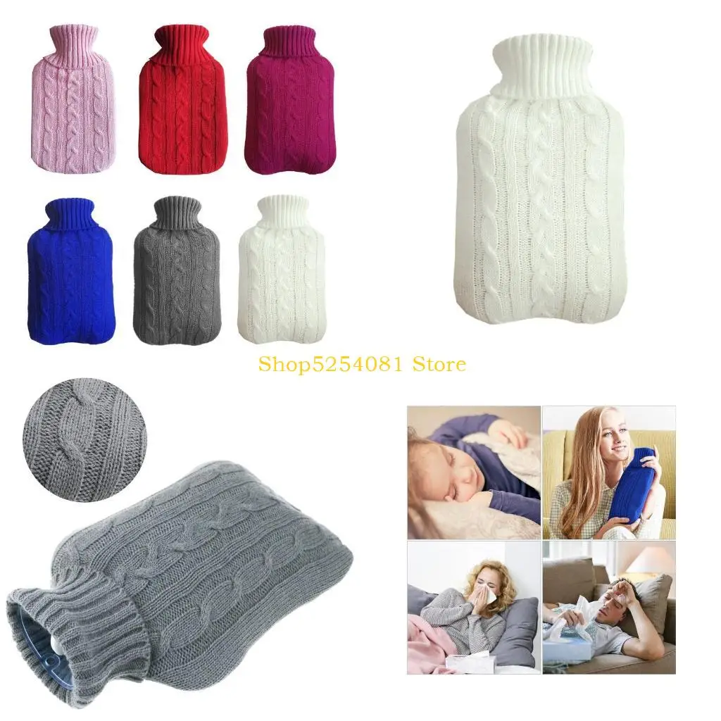 AXYC Warm Water Bag Hot Water Bottle Hot-water Bag Hot Water Bag with Soft Knit Cover Rubber Material Great Gift for Women