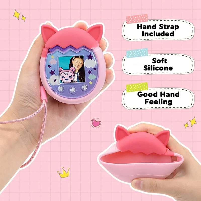 For Tamagotchi Pix Silicone Case Cover Virtual Electronic Pet Machine Cute Protective Cover Shell Waterproof Case