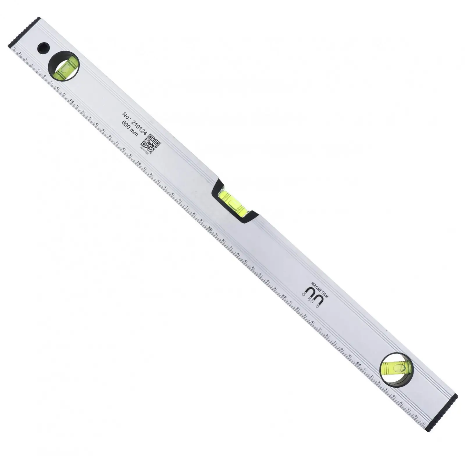 600mm Magnetic Aluminum Alloy Level Ruler with 45 / 90 / 180 Degree Bubble Design for Building Measuring Rule Tools