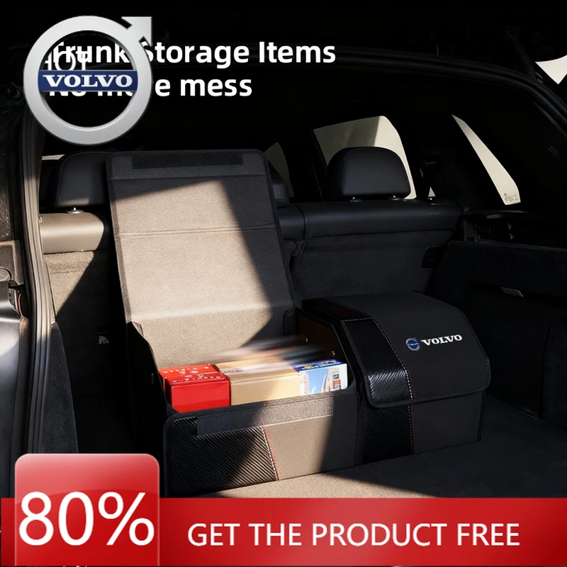 

Эмблемы 2026 Новый органайзер для багажника автомобиля Volvo, складной ящик большой емкости для хранения Volvo ES90 EC40 EX40 EM90 XC90 V90 V60 XC6