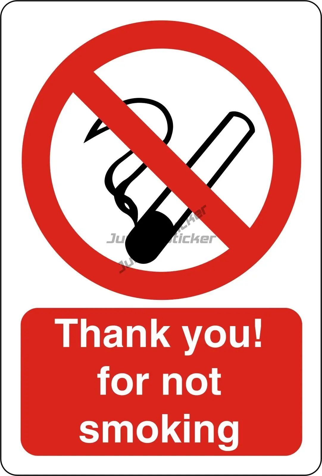 NO SMOKING SIGN Vinyl Decal Scratch-Proof Sunscreen