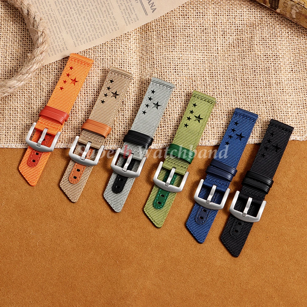 18 مللي متر 20 مللي متر 22 مللي متر النايلون نسج حزام ساعة اليد الرجال النساء لسامسونج لأوميغا ل Seiko الإفراج السريع تنفس ساعة اكسسوارات