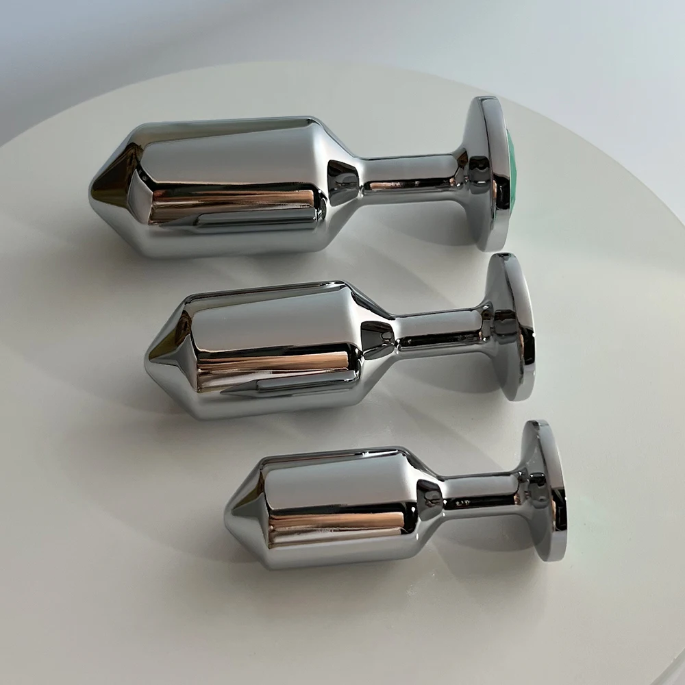 Tampões anais de gravidade, metal, prata, treinador de bunda, joia, fundo embutido, brinquedo sexual, expansor de porta traseira, vibrador, massageador de próstata