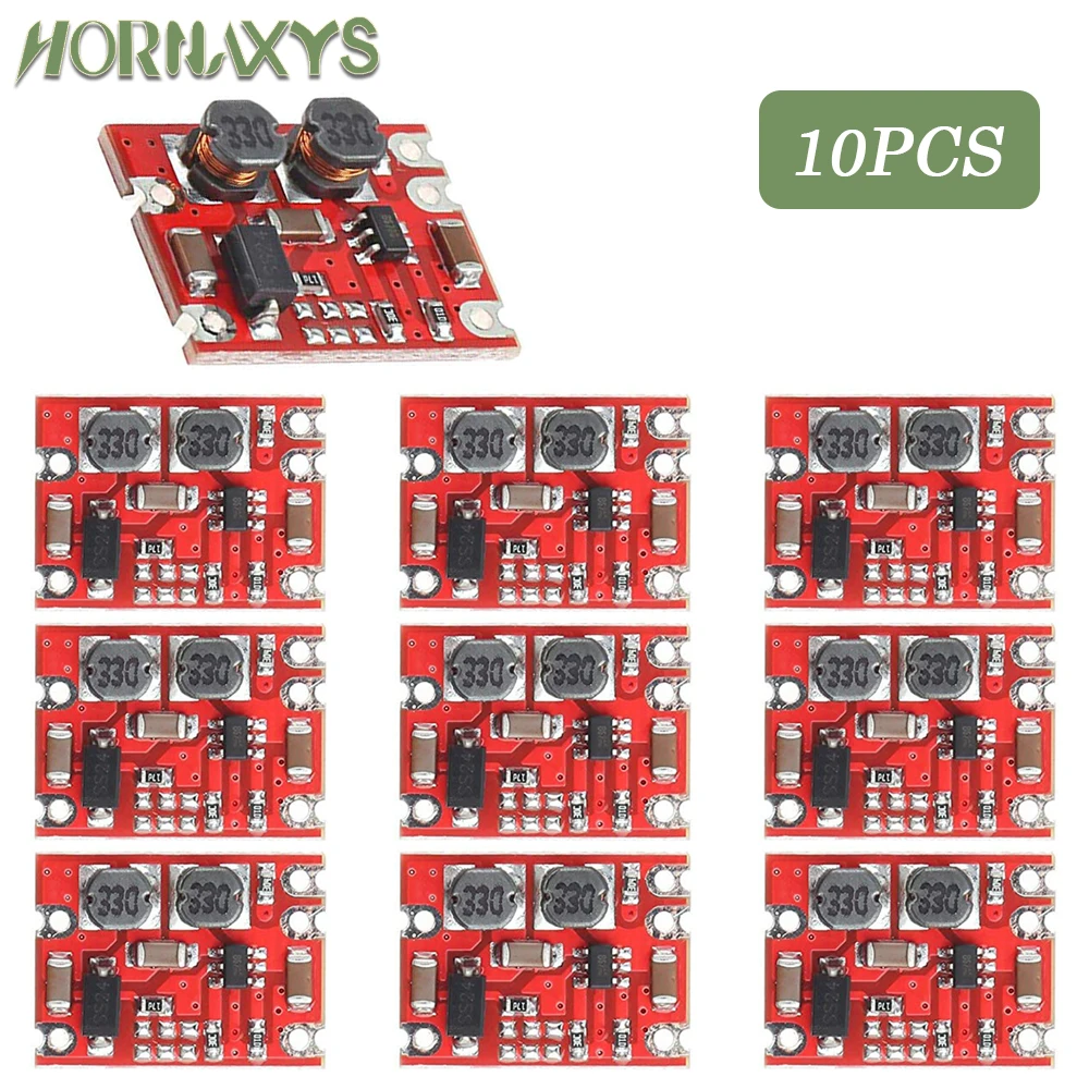 1-10pcs S09 DC-DC Automatic Buck Boost Power Module Step Up and Down Board Input 3V-15V Output 3.3V 5V Electronic DIY PCB