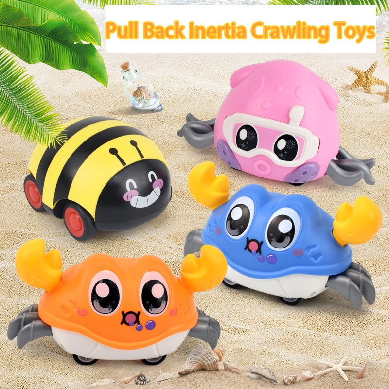 Divertente doppia forza che cammina granchio strisciante pancia tempo giocattolo sensoriale per bambini apprendimento infantile sviluppo strisciante polpo carino regali per bambini