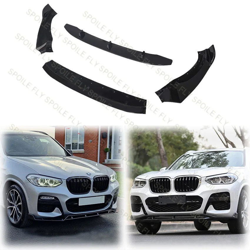 

4PCS 2019 To 2021 For BMW X3 X4 G01 G02 30i 20i 25d M40i M40d M Sport Front Lip Bumper Spoiler Splitter Diffuser Body Kit