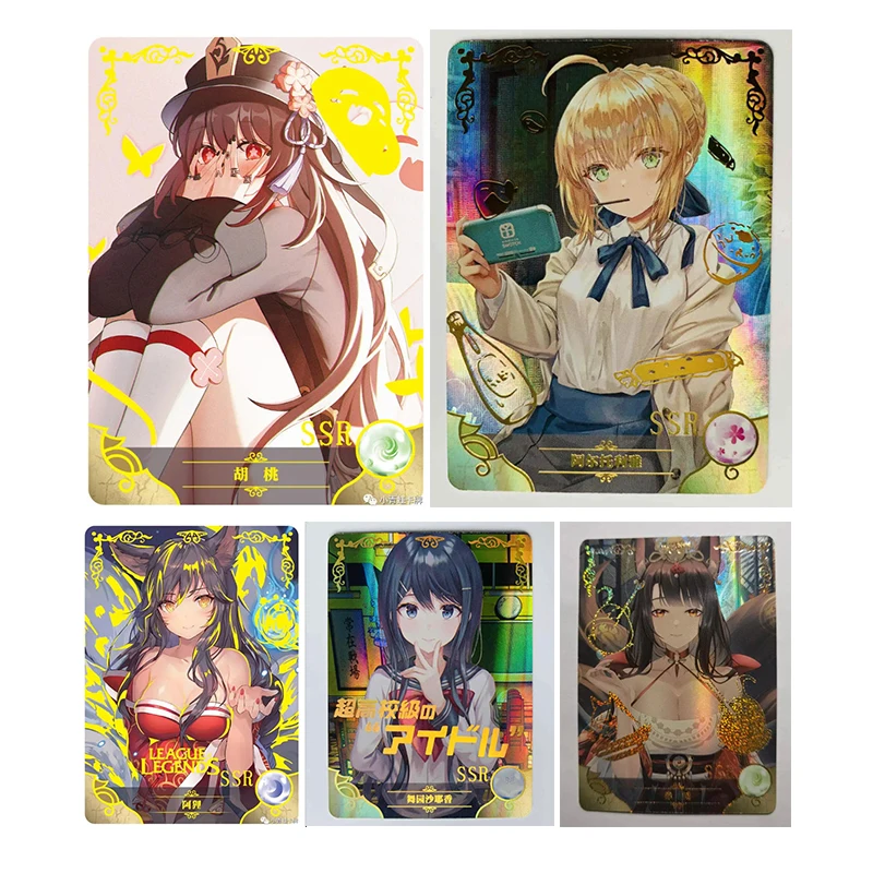 Japanese Anime Goddess Story 5M06 5m03 2m05 SSR Characters Shenhe Emiria Hu Tao Maizono Sayaka Melt Lilith Collect Cards