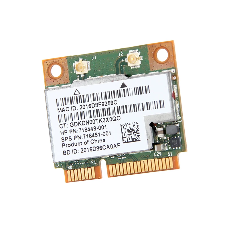 

Mini pci-e беспроводная Wi-Fi Wlan BCM943228HMB Двухдиапазонная 802.11b/G/n Беспроводная N 2,4G/5,0G Wi-Fi Bluetooth сетевая карта для ноутбука hp