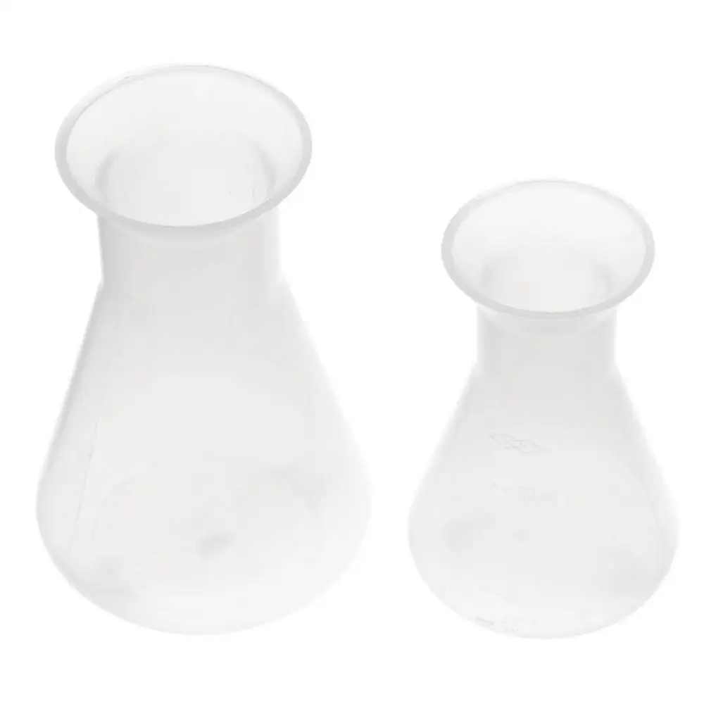 1/2Pcs 50ml 100ml Plastic Erlenmeyer Flask Polypropylene Clear Education Learning Tool Conical Bottles Laboratory Chemical