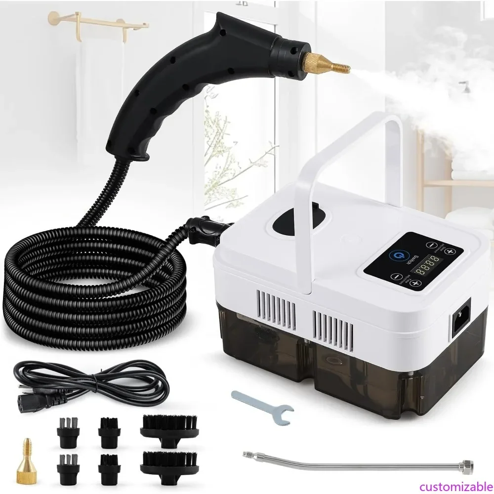 

Портативный пароочиститель высокого давления с насадками-щетками для очистки плитки, швов и деталей автомобиля дома