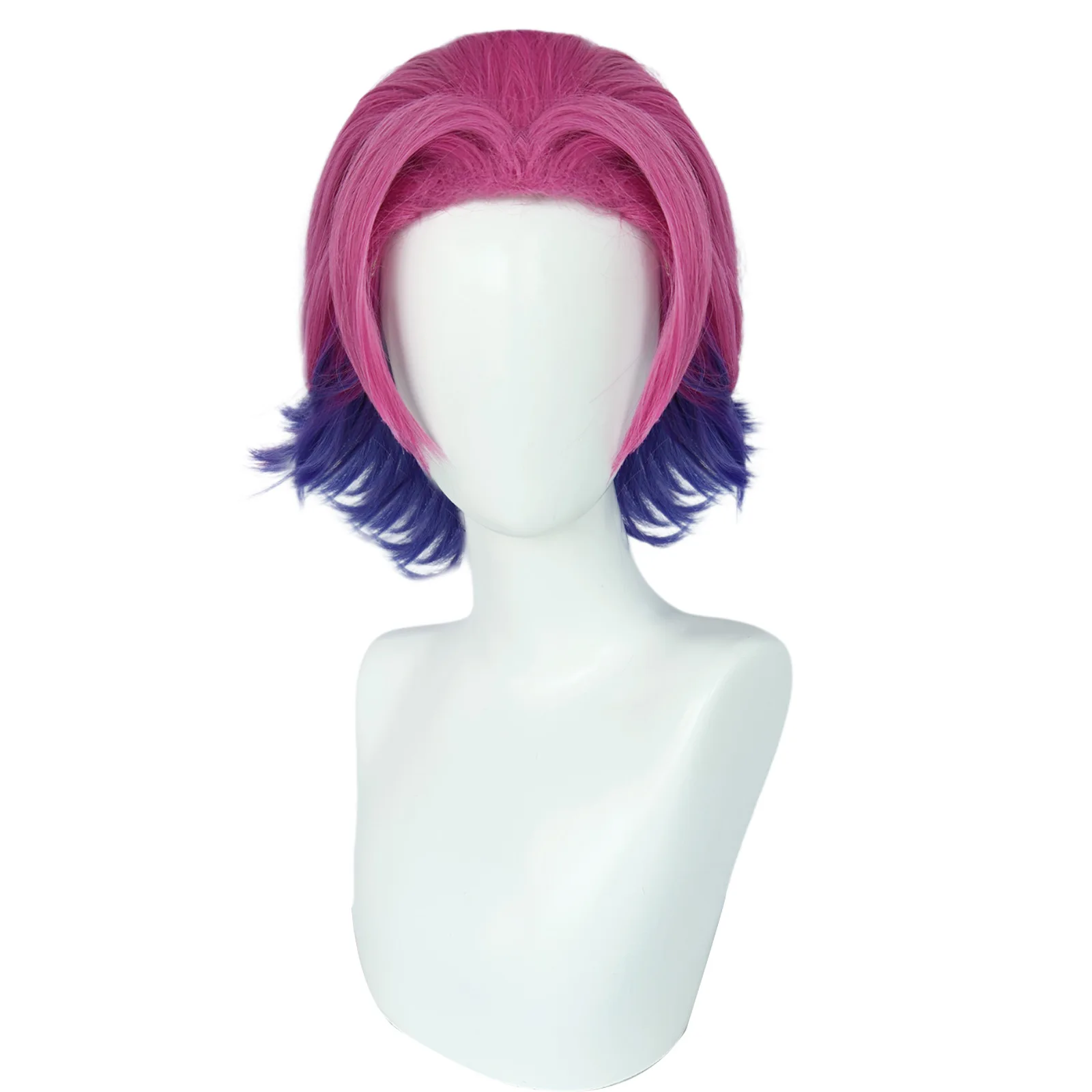 Shieda Kayn Cosplay Wig LOL Heartsteel Wigs 30cm Red Mixed Purple Heat Resistant Synthetic Hair Game Anime Wigs view 2