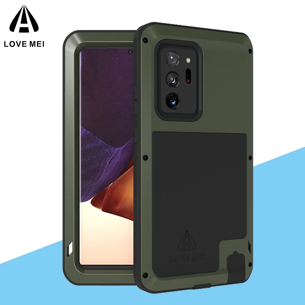 Love Mei Case For Huawei P50 P60 Pro P40 P30 P20 Lite Shock Proof Water Resistant Metal Armor Phone Cover  for Mate 30 40 50