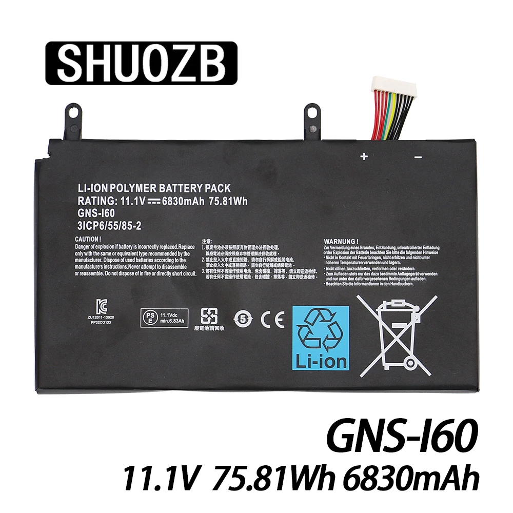 

Laptop Battery GNS-I60 GNS-160 For GIGABYTE 31CP6/55/85-2 P35G V2 P35X V3 P37X V5 P57W P57X V6 P35K P35W P35N P37W 961TA010FA