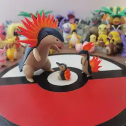 Anime Typhlosion Quilava Cyndaquil Action Figure Proportion World 1:20 Diy 3D Printing Cartoon Character Desktop Statue Gift Toy