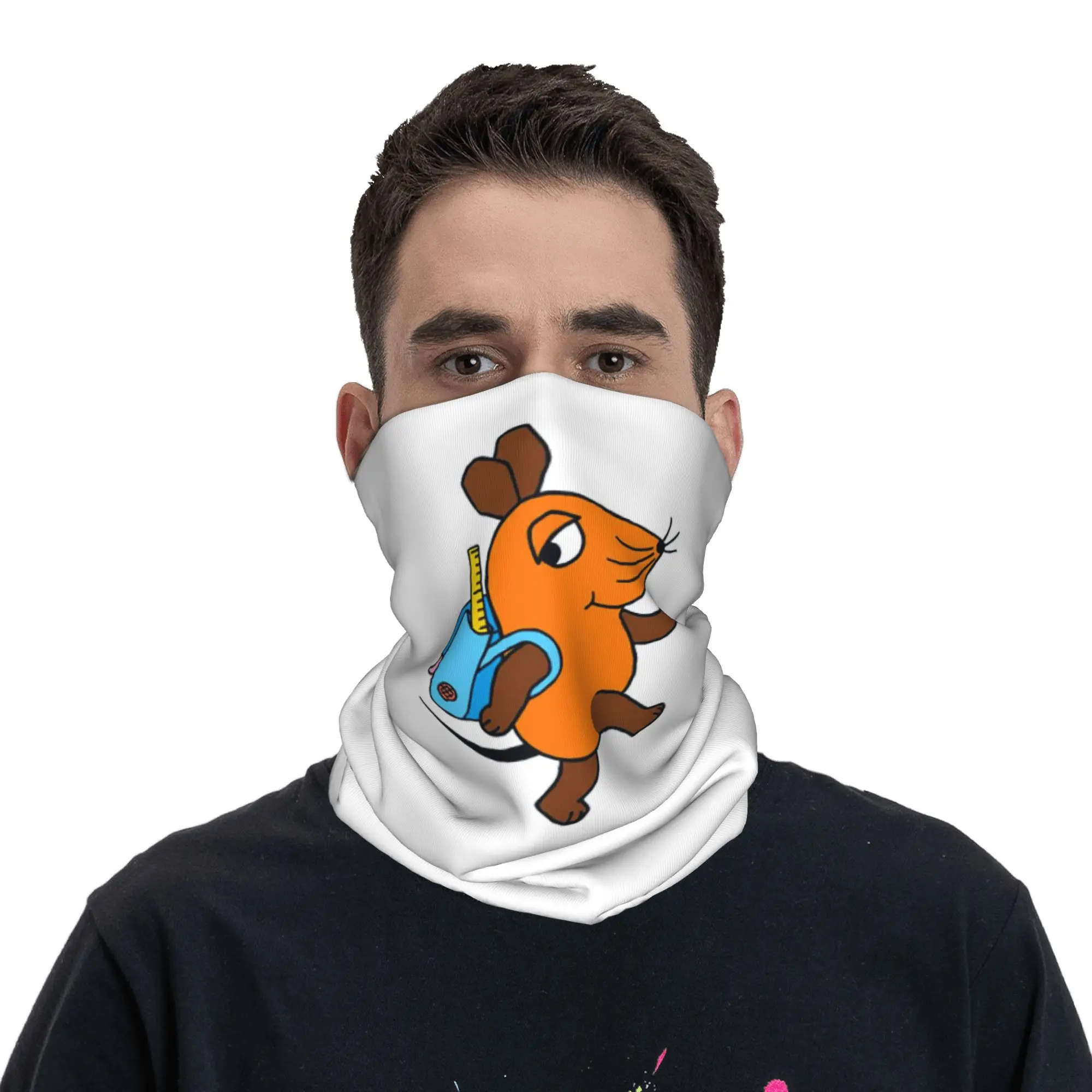 

Cartoon die Sendung mit der Maus Mouse Pattern Bandana Neck Gaiter Printed Mask Scarf Face Mask Hiking Fishing Unisex Adult
