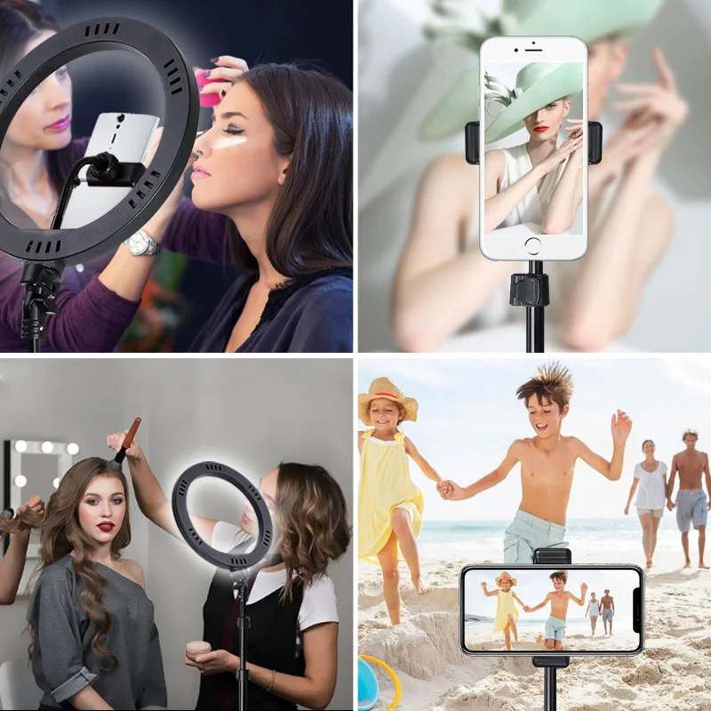 10 inches LED Ring Light Photography Lighting Selfie Lamp USB Dimmable With Tripod For Youtube Photo Studio Makeup Video Live