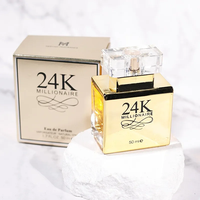 

Парфюм-спрей для женщин 50 мл, 24K Pure Gold, стойкий цветочно-фруктовый легкий аромат, романтический подарок
