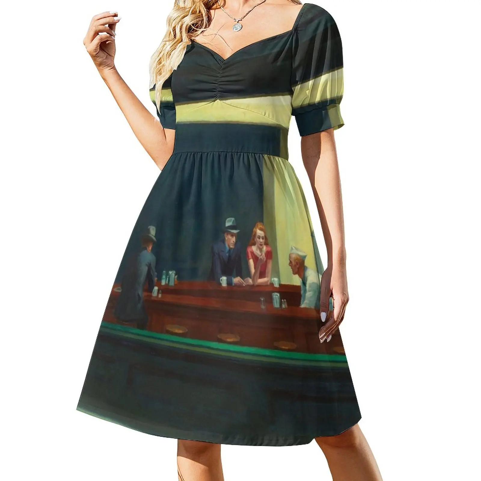 

Nighthawks - Edward Hopper Sleeveless Dress Beachwear women's clothing summer 2023 novelties