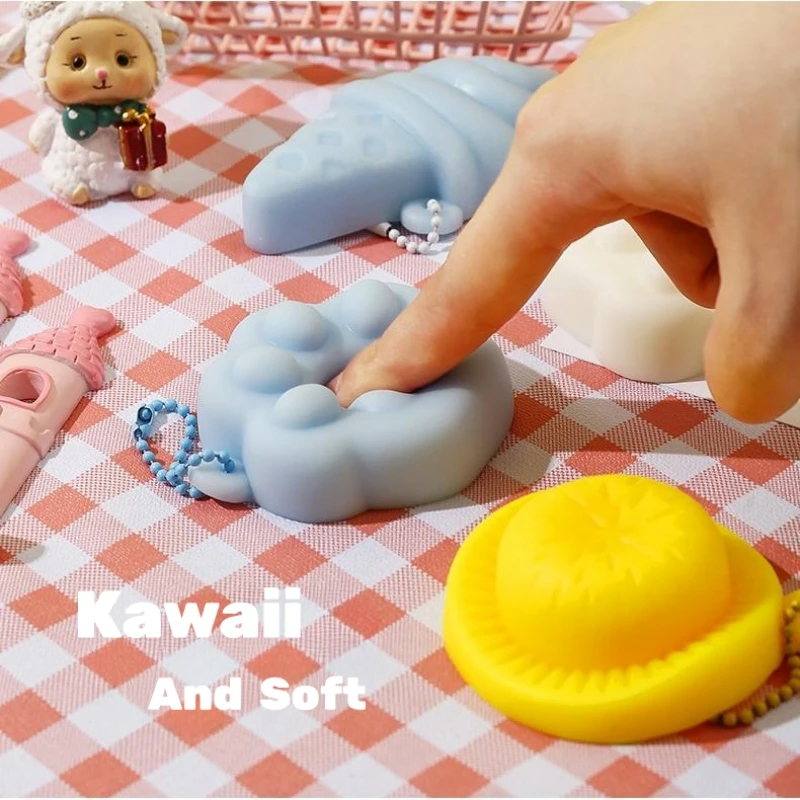 Kattenklauw Mango-Ijs Mochi Fidget Squishy Stress Relief Speelgoed Tpr Kleverige Antistress Bal Kids Knijpen Speelgoed