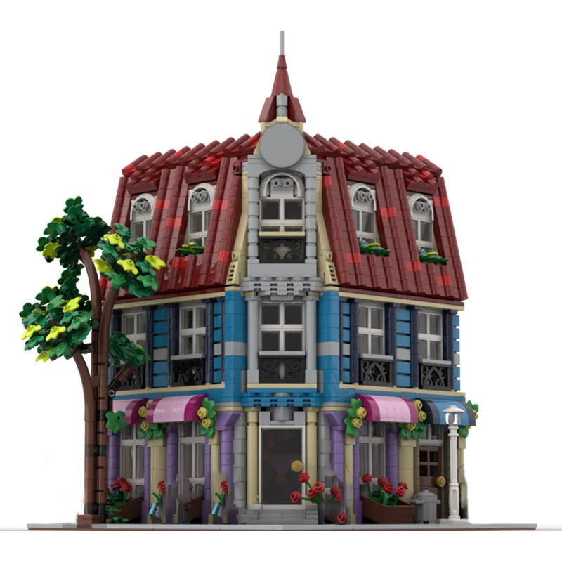 

3939pcs MOC Florist Corner Modular Flower Shop Diorama Building Blocks Creative Assembly Collector Display Gift Set