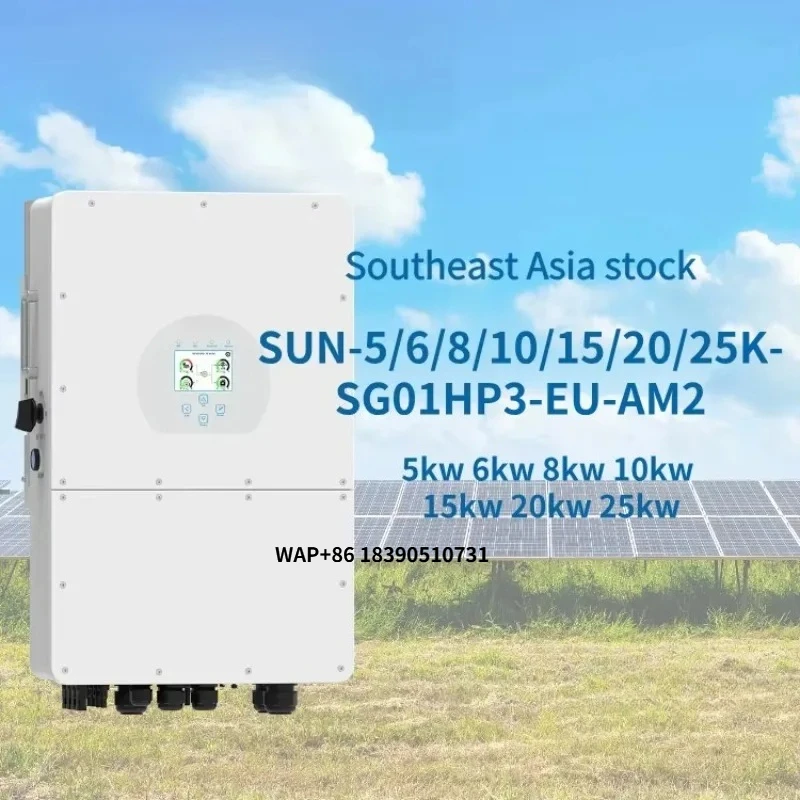 

Deye Hybrid Solar Inverter SUN-5/6/8/10/15/20/25K-SG01HP3-EU-AM2 5KW to 25KW for Residential and Commercial Three Phase Use