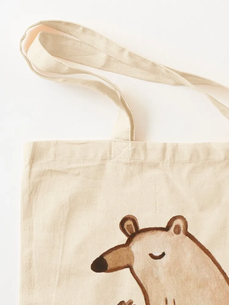 Ukulele Bear Tote Bag Canvas shoulder bag female bag Cloth bags cute pouch