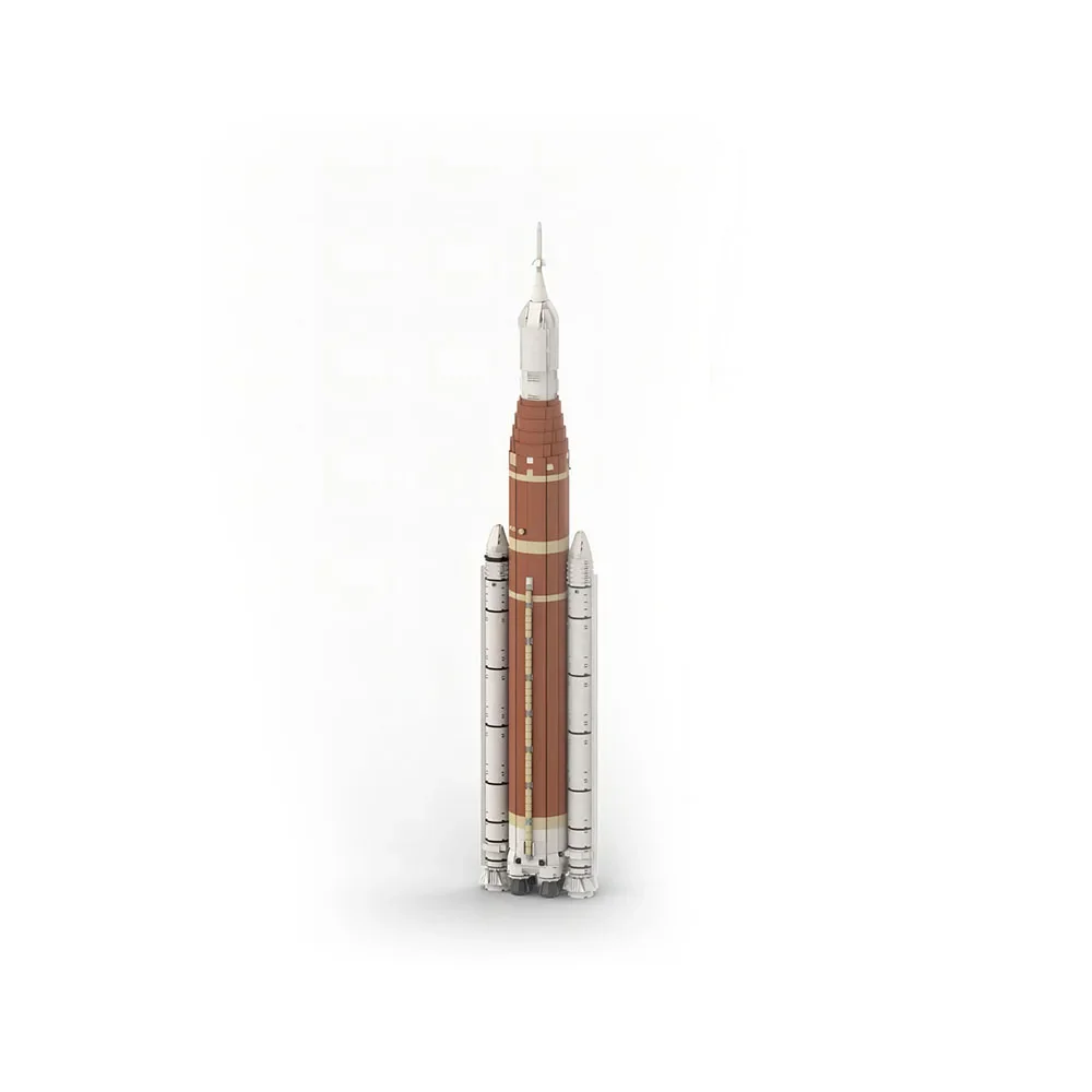 BuildMOC スペース SLS ブロック 1B 貨物ロケット Artemis ビルディングブロックキット土星 V スケール重い打ち上げ車両レンガモデル子供のおもちゃ