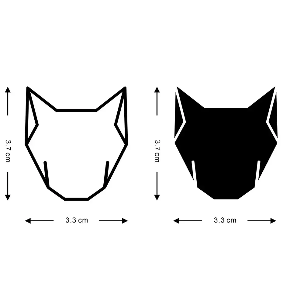 Wolf Head Motorcycle Bicycle Frame Sticker, Bicycle Upper Tube Waterproof Vinyl Decal, Suitable for Mountain Bike Bicycle