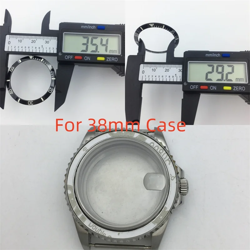 BLIGER 34mm x 28.7mm/35.4mm x 29.2mm Black Blue Green Blue red Black red ceramic Luminous Bezel For SUB 36mm/38mm cases