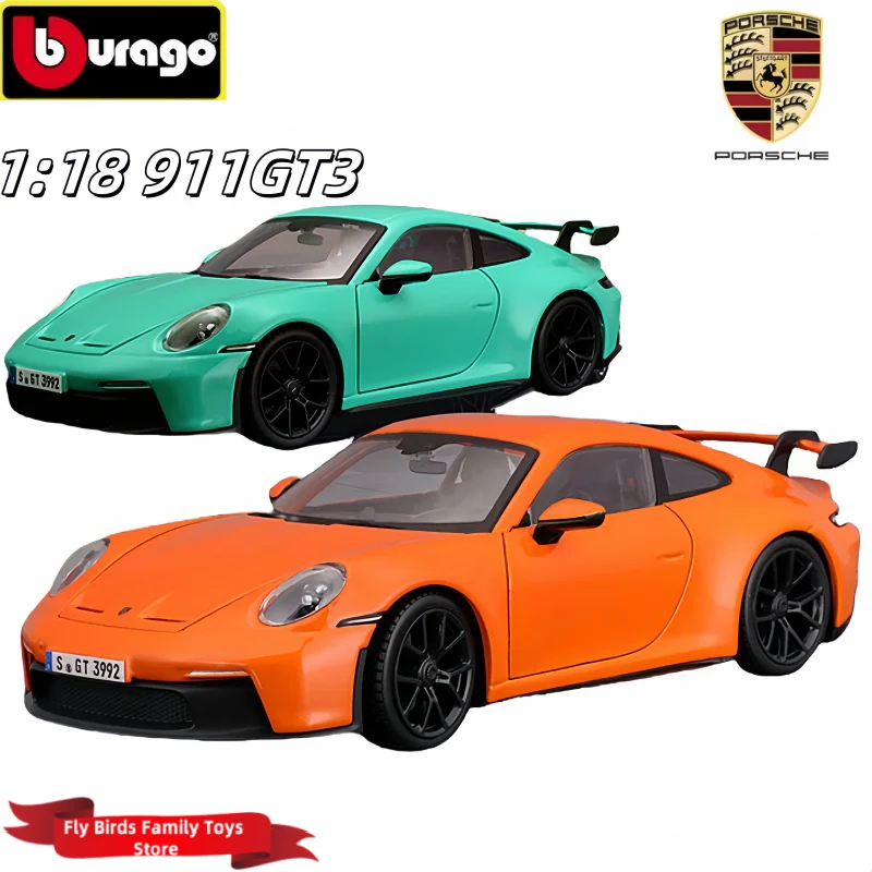 Hot Original Bburago 1:24 Porsche 911GT3 Dream Alloy Miniature Diecast Car Models Toy Gifts - Perfect Gifts for Cars Enthusiasts