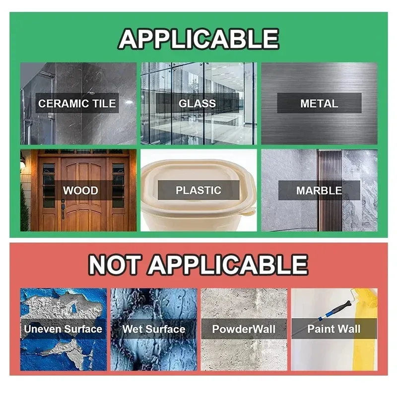 10/60/120Pcs Multifunctional Double Sided Adhesive Tape Waterproof Removable Reusable Mounting Tape for Walls Wood Tile Plastic