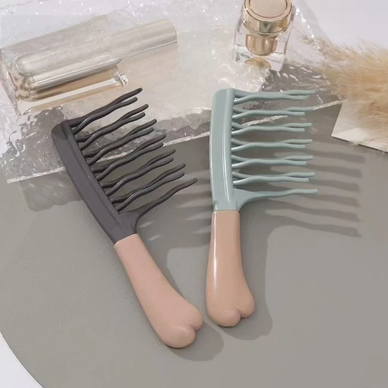 

1pc Dual Wide-Tooth Hair Combs, Ideal for Long Curls & Voluminous Styles, Curly Hair Management &Home Massage, Elegant Hair Care