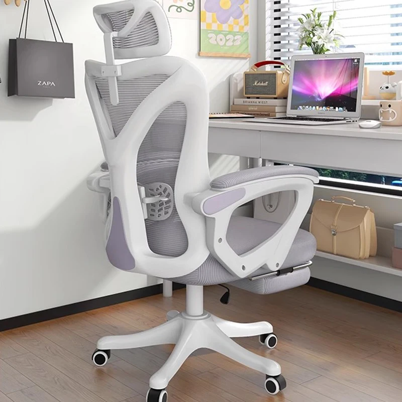 Mobile Ergonomic Office Chairs Sedentary Rotate Furniture Lumbar Support Headrest Office Chairs Comfort Cadeiras De Escritorio