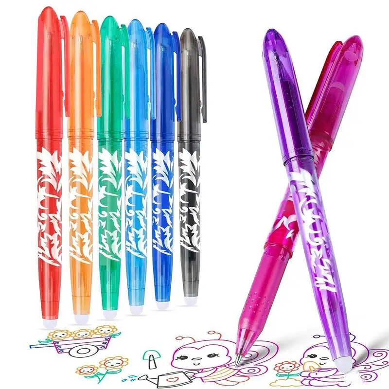 

Erasable Gel Pens 8-Color/12-Color Multicolor Gel Ink Pens 0.5mm Gel Ink Pens For Adults Kids Drawing Writing Planner Stationary