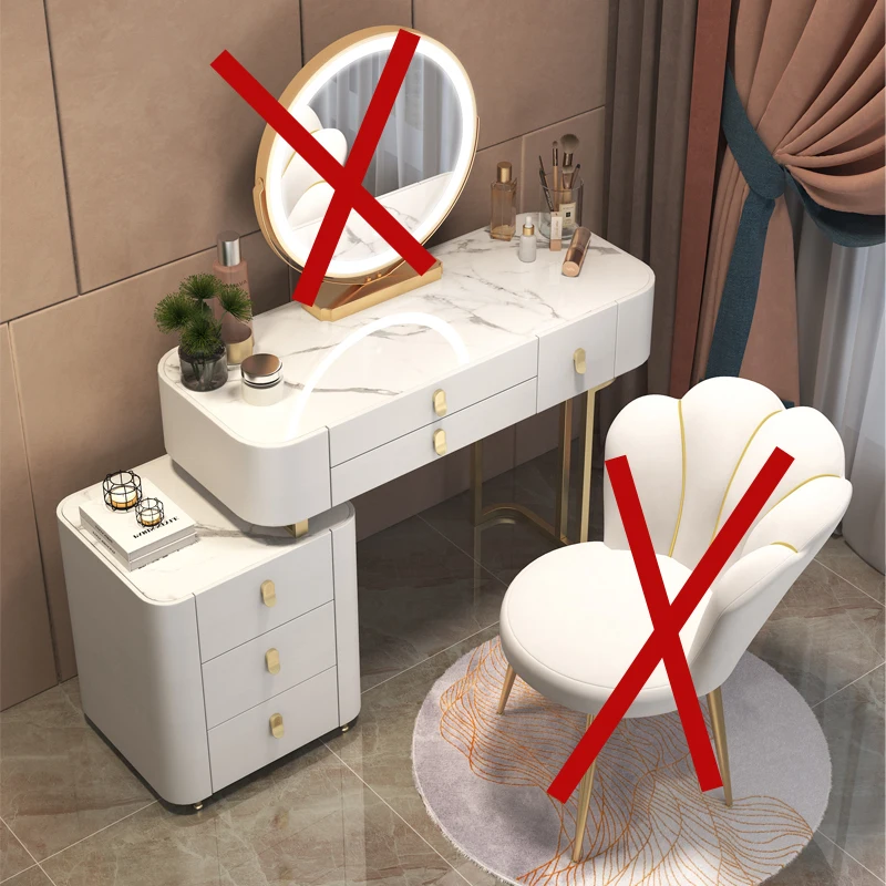 Modern Dressing Table Decoration Girls Storage Cheap White Clothes Organizer Toaletka Z Lustrem Do Sypialni Home Furniture