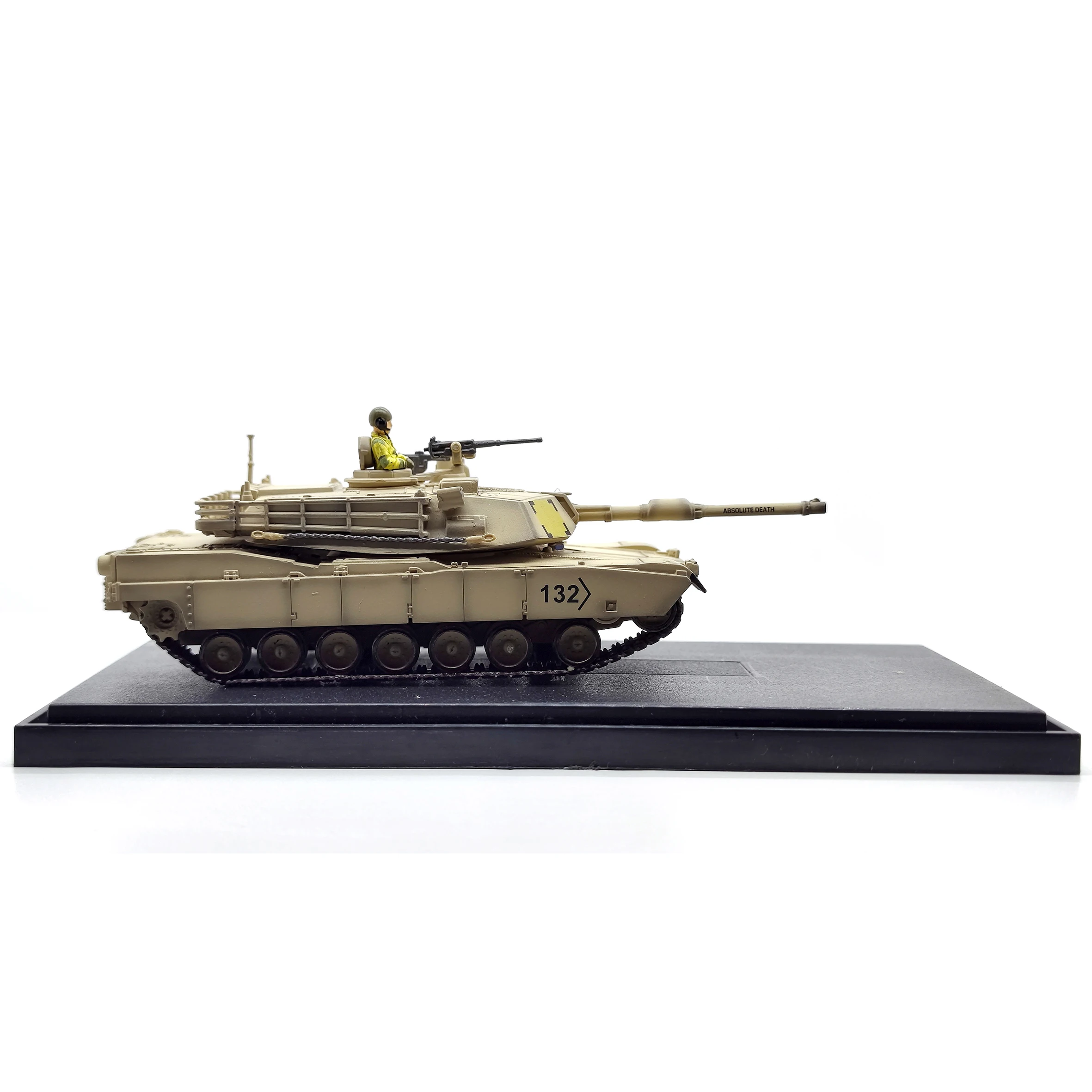 1/72 3R US M1A2 main battle tank model desert color (including 1 soldier) Finished product collection model