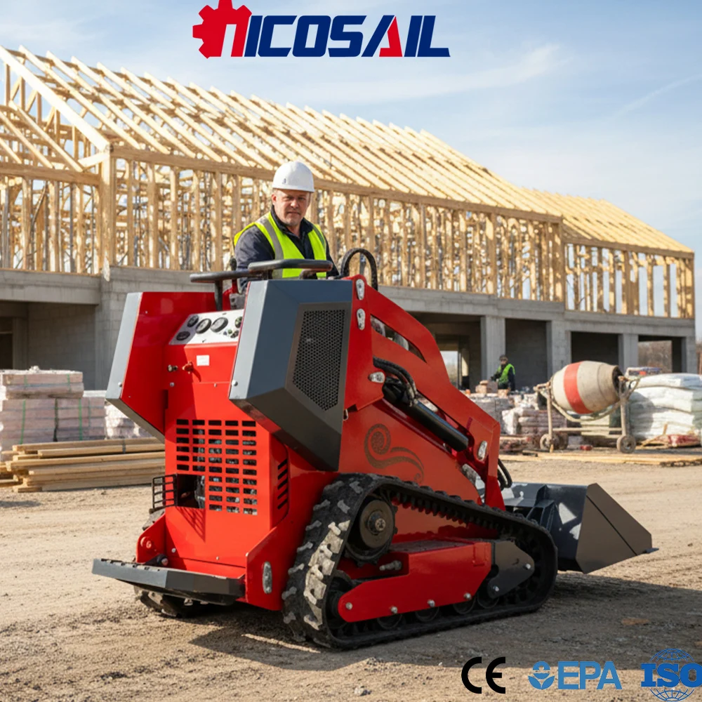 

Mini Skid Steer Loader Custom Euro 5 CE Compact Powerful Loader for Agriculture Garden and Field Work