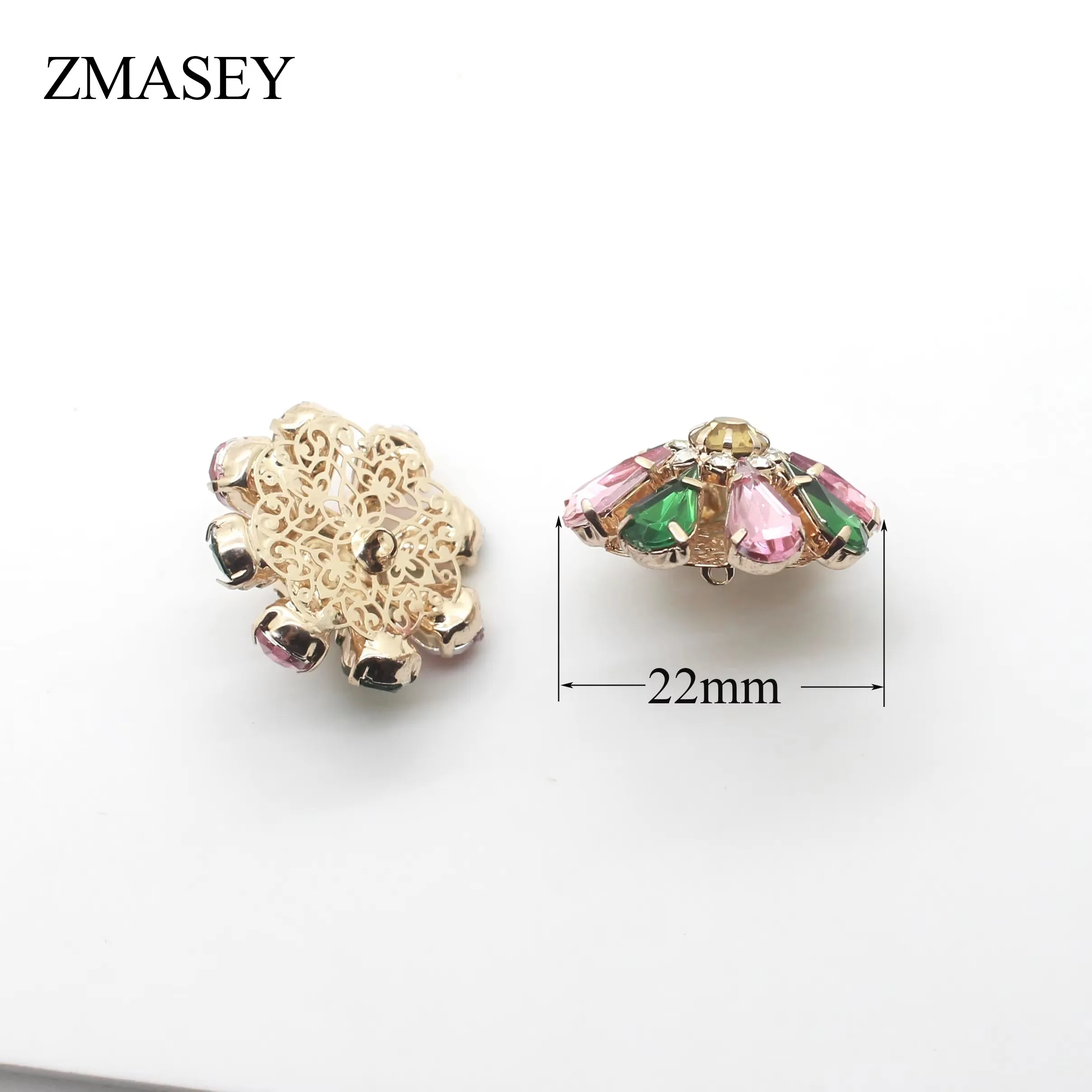 High Quality Fashion Metal Clothing Buttons 5Pcs/Set 22MM Flower-Shaped Sewing Handmade Buttons DIY Clothing Accessories