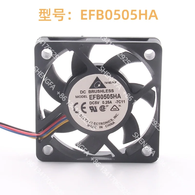 CoolingFan Delta 12V 24V 48V 5010 50X50X10MM Motherboard Pwm Intelligent Temperature Control EFB0505HA-7C11 DC5V 0.25A