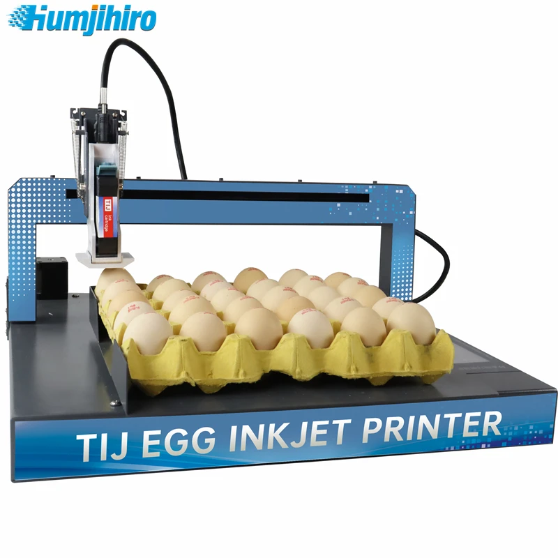 

HUMJIHIRO Egg Inkjet Printer 12.7MM Online Thermal Inkjet Printer for Egg QR Barcode Variable Date Expiry Date Number Logo