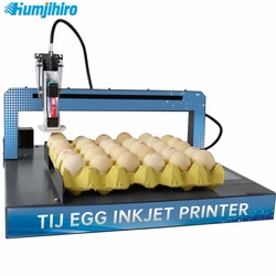 HUMJIHIRO Egg Inkjet Printer 12.7MM Online Thermal Inkjet Printer for Egg QR Barcode Variable Date Expiry Date Number Logo