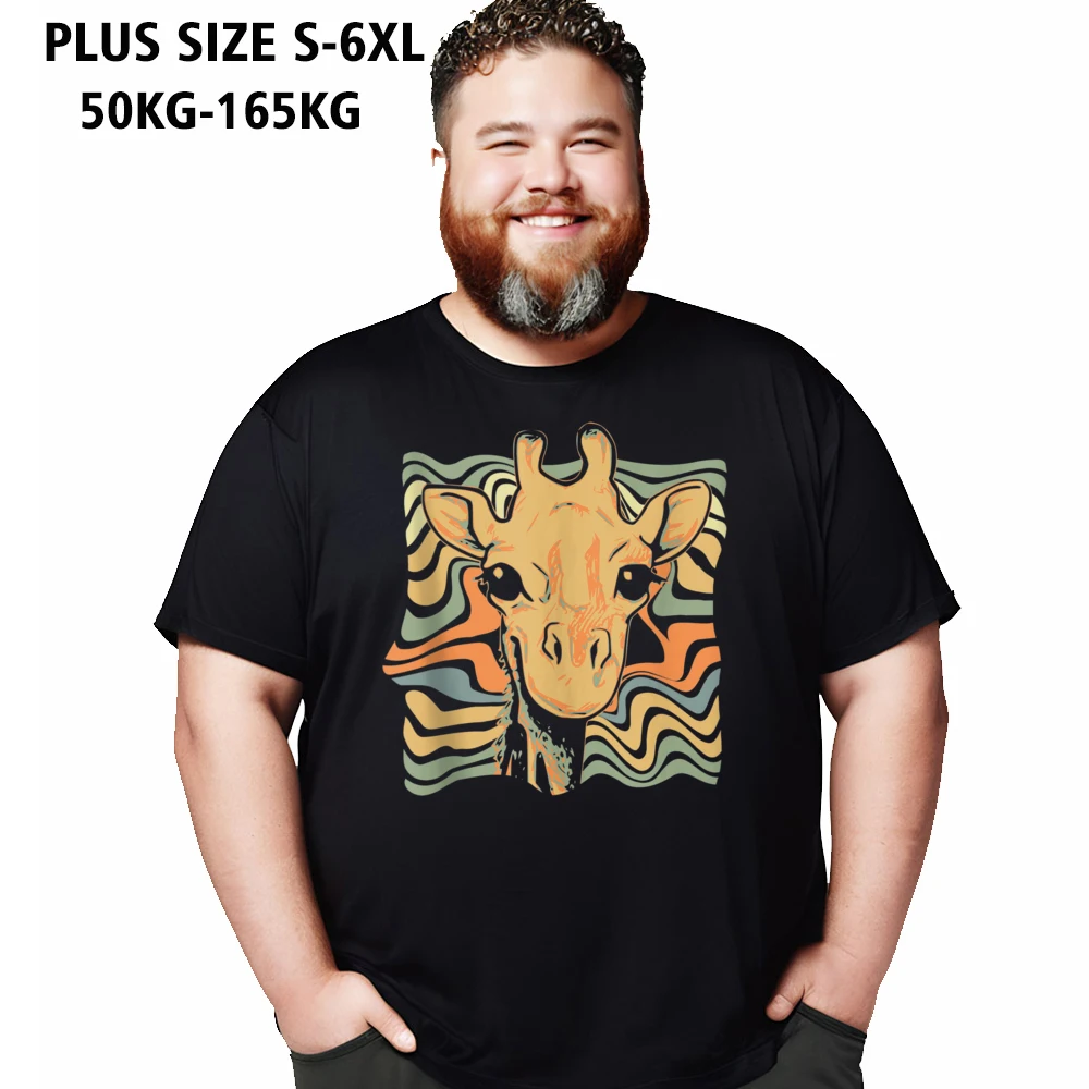 

Casual Short Sleeve Tops Tees Mother Day O-Neck 100% Cotton Male T Shirt Giraffe Tank Top__1888 Casual Tee Shirts Plus Size 5XL
