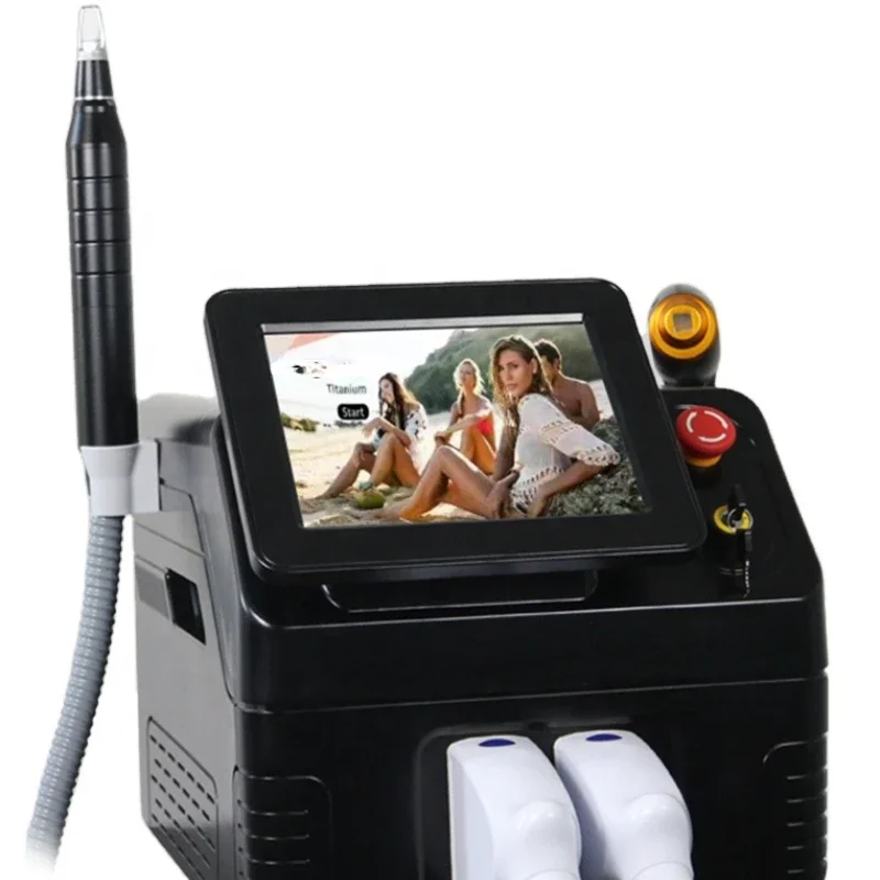 Diode Laser Nd Yag 2024 Newest Portable 2 in 1 808nm Laser Machine Hair Removal  Pico Laser Equipment