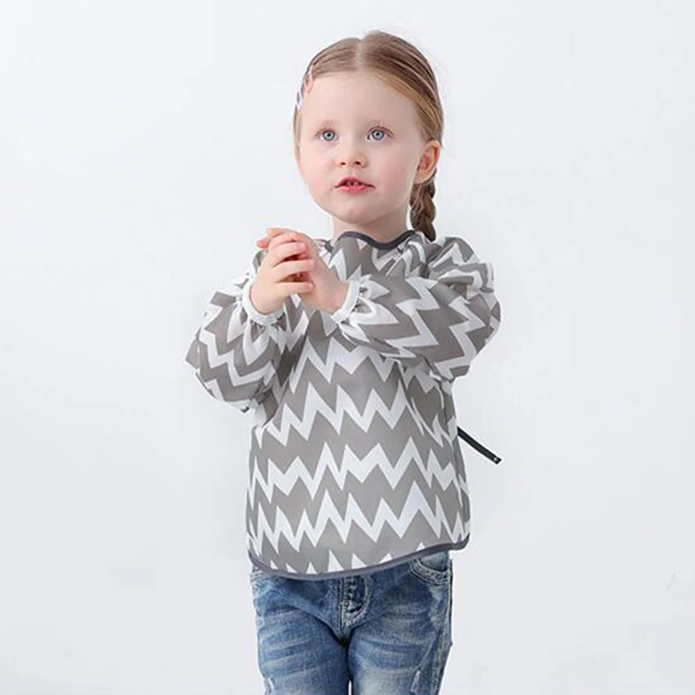 

Toddler Painting Smock Baby Apron Long Sleeve Polyester Lightweight Breathable Toddler Art Smock for Painting Drawing Classroom