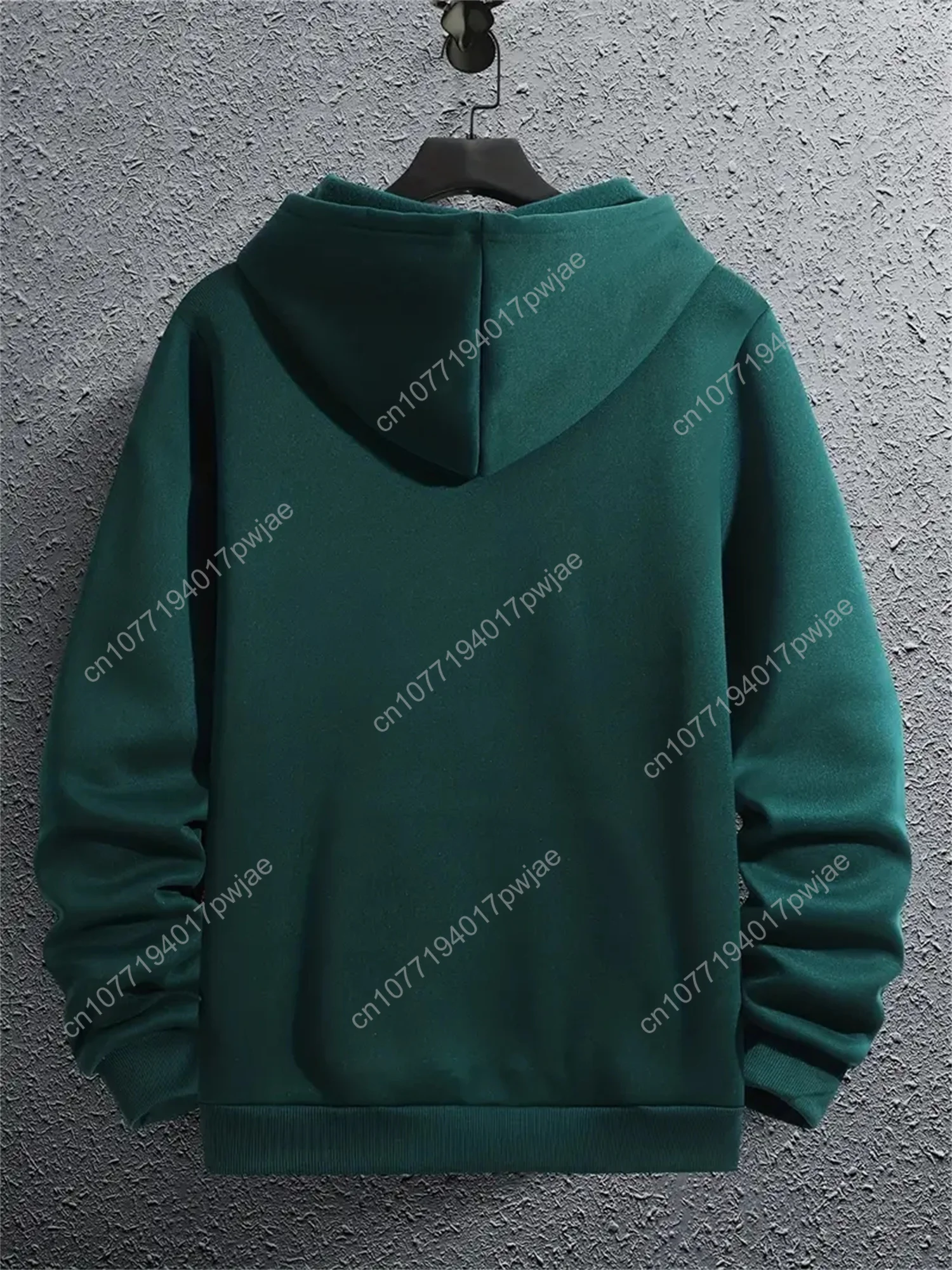 Sudadera con capucha de moda para hombre con estampado de sonrisa geométrica, sudadera informal con cremallera y bolsillo de canguro, Kni de poliéster de manga larga