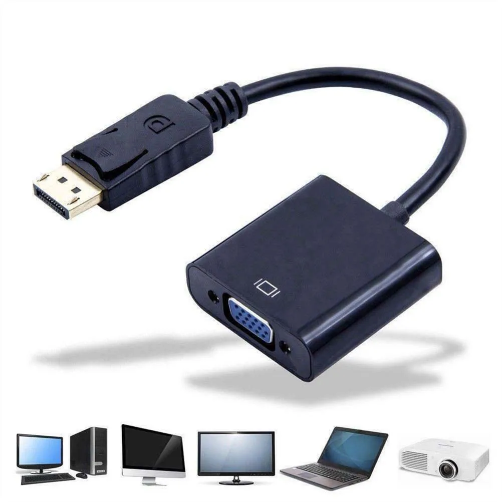 

High Performance 1080P Male Female Adapter Black Plug Play Powered Multi Display Support Full Resolution To Vga Cable
