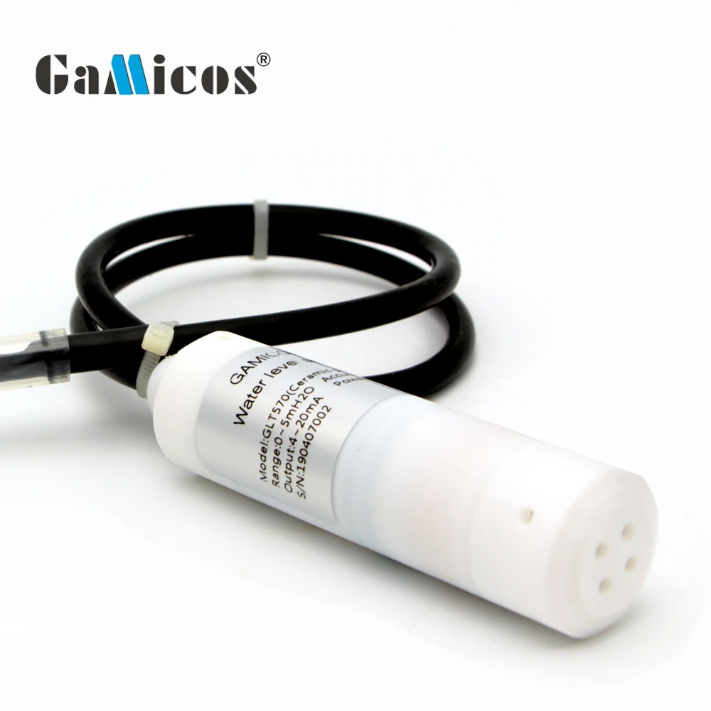 GLT570 Submersible Pressure Level Transducer Corrosive Liquid Water Level Transducer for Sodium Hypochlorite Solution